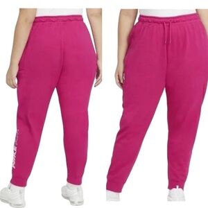 NWT Nike Air Plus Size Sportswear Fleece Jogger Sweatpants Fuchsia Pink Size 2X
